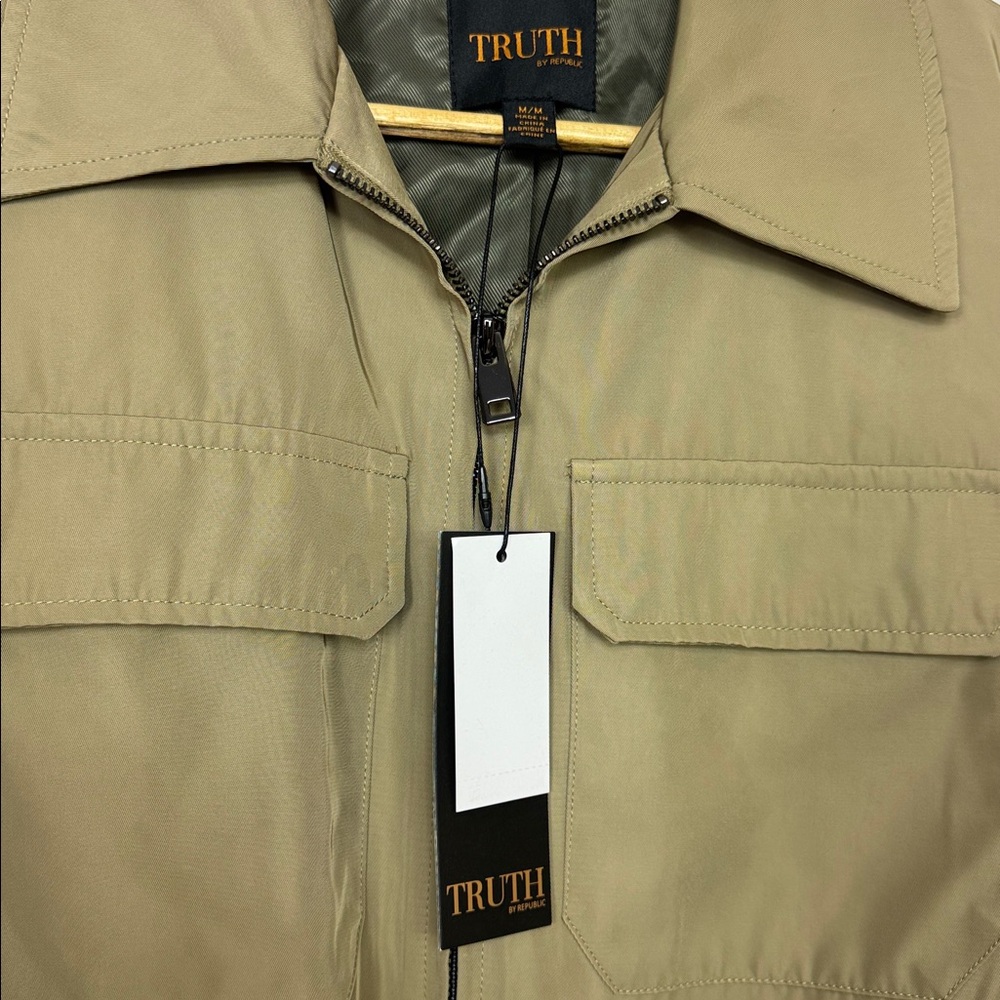 Truth By Republic Bomber Jacket Size Medium Olive Green New - Picture 8 of 10